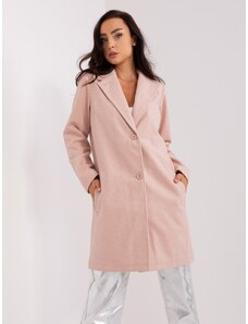 EIGHT 2 NINE Svetlo-ružový prechodný elegantný kabát na gombíky