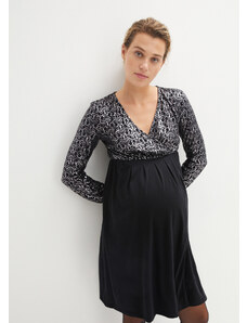 bonprix Materské šaty na dojčenie, s trblietavým efektom, farba čierna, rozm. 36/38