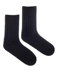 Fusakle Vlnené ponožky Vlnáč rebro čierne