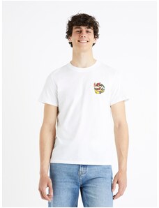 Biele pánske tričko Celio Super Mario