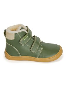 Protetika Chlapčenské zimné topánky Barefoot DENY KHAKI, Protetika, zelená