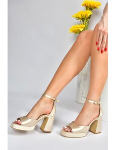 Fox Shoes Ten Women's Satin Fabric Thick Platform Heels Shoes M57020804