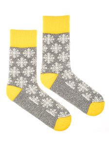 Fusakle Vlnené ponožky Vlnáč Chumelica žltá