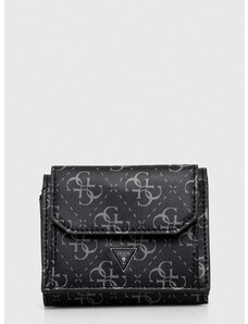 Kožená peňaženka Guess pánsky, čierna farba, SMVELE LEA37
