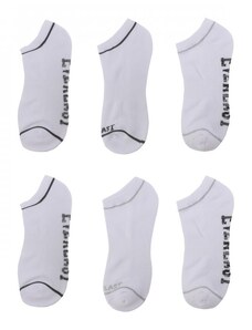 Everlast 6 Pack Trainers Socks Mens White Bag