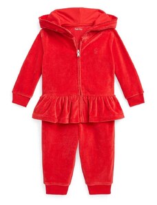 Tepláková súprava pre bábätká Polo Ralph Lauren červená farba