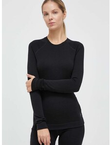 Funkčné tričko s dlhým rukávom Smartwool Classic Thermal Merino čierna farba