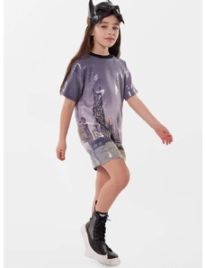 Dievčenské šaty Dkny x DC Comics mini, rovný strih