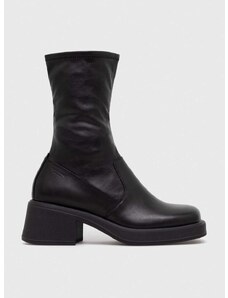 Členkové topánky Vagabond Shoemakers DORAH dámske, čierna farba, na podpätku, 5642.502.20