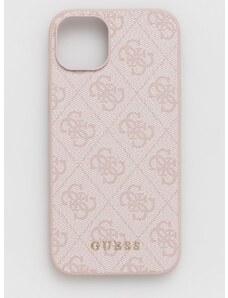 Puzdro na mobil Guess iPhone 15 Plus 6.7 ružová farba