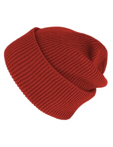 SEEBERGER Pletená červená zimná čiapka - Fiebig - Recycelt (100% recyklovaný materiál)