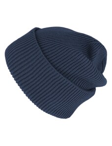 SEEBERGER Pletená zimná modrá čiapka - Fiebig - Recycelt (100% recyklovaný materiál)