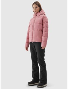 4F Dámska lyžiarska zatepľovacia bunda s membránou 5000 - púdrovo ružová