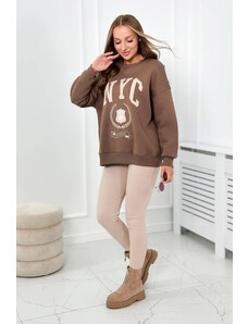 Kesi Cotton set insulated sweatshirt + leggings brown