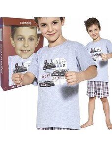 Cornette Chlapčenské pyžamo krátke CAR RACE