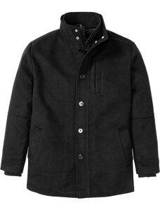 bonprix Outdoorová bunda vo vlnenom vzhľade, farba čierna, rozm. 50
