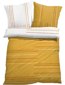 bonprix Obojstranná posteľná bielizeň s pásikmi, farba žltá, rozm. 2x 80/80 cm, 2x 135/200 cm