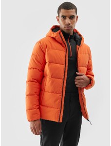4F Pánska zatepľovacia lyžiarska bunda so syntetickou výplňou - oranžová