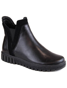 Filippo W PAW472 čierna zateplená kožená obuv slip-on