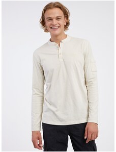 Cream Men's Long Sleeve T-Shirt LERROS - Men