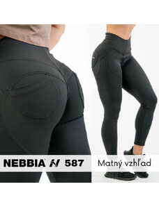 NEBBIA - Lifting Effect Bubble Butt legíny s vysokým pásom 587 (black)