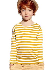 Chlapčenské tričko nepískacie, farba pásik medový, veľkosť 86