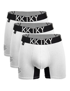 Pánske boxerky KKTKY Trunks Adamovo Rebro Biele 3pack výhodné balenie