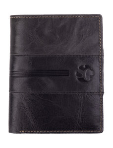 SEGALI Pánska peňaženka kožená SEGALI 1041 čierna