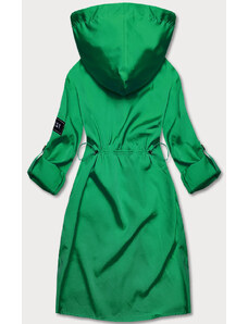 S'WEST Tenký zelený dámsky prehoz cez oblečenie s kapucňou (B8118-82)