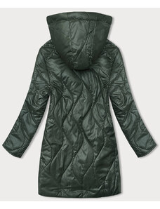 S'WEST Tmavozelená dámska bunda s odopínacou kapucňou (B8218-10)