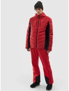 4F Pánska zatepľovacia lyžiarska bunda so syntetickou výplňou - červená