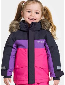 Detská zimná bunda Didriksons BJÄRVEN KIDS PARKA ružová farba