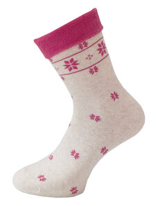 VFstyle Froté ponožky SNOWFLAKES béžové