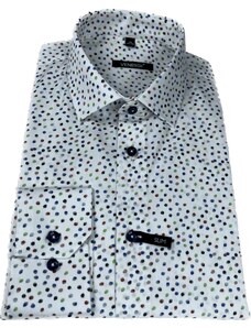 Venergi Pánska svetlá košeľa s veselým farebným vzorom MB-11 45