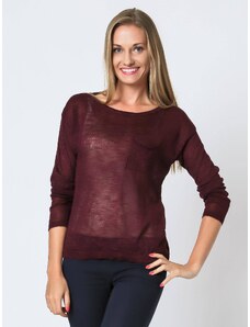 Yups Thin sweater with burgundy pocket
