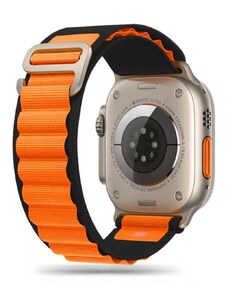 TECH-PROTECT Nylon PRO Remienok pre Apple Watch 44/45/49mm, Čierno-oranžový