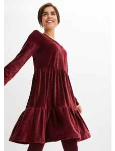 bonprix Kordové šaty s dlhým rukávom, farba červená