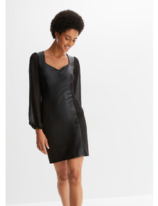 bonprix Šaty so sieťovinou, farba čierna