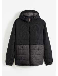 bonprix Prešívaná bunda s kapucňou z recyklovaného polyesteru, farba čierna, rozm. 46