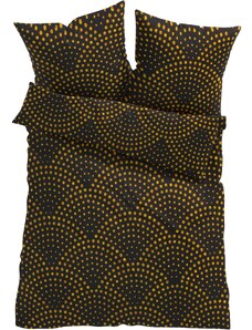 bonprix Posteľná bielizeň s grafickým dizajnom, farba čierna, rozm. 2x 80/80 cm, 2x 135/200 cm