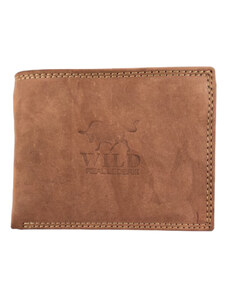 Wild Kožená peňaženka s býkom - hnedá 4025