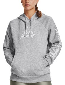 Mikina s kapucňou Under Armour UA Rival Fleece Graphic Hdy-GRY 1379609-012