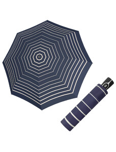 Doppler Magic Fiber TIMELESS BLUE - dámsky plne-automatický dáždnik prúžky