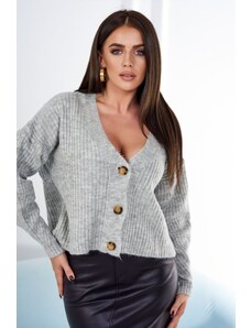 Kesi Ribbed sweater with grey buttons