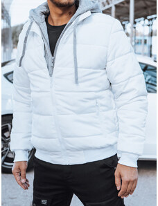 Men's White Quilted Dstreet Winter Jacket
