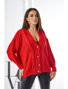 Kesi Red sweater with buttons