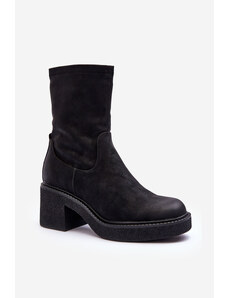 Kesi Women's boots with chunky heels black tozanna