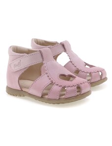 Detské kožené sandálky EMEL E2183A-3 ružová srdiečko