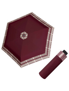 Doppler Havanna Fiber TIMELESS RED - dámsky ultraľahký mini dáždnik bordúra