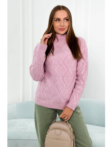 Kesi Sweater with decorative purple knitting